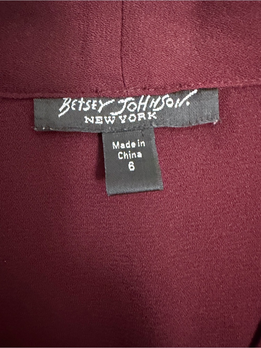 Vintage Betsey Johnson Burgundy Maxi Dress Puff Sleeve Romantic Y2K - Picture 8 of 9